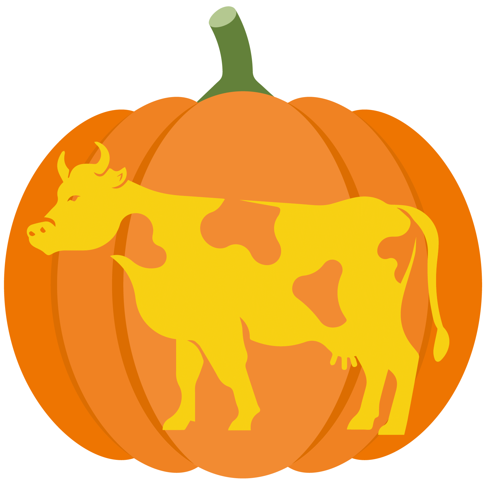 Cow pumpkin stencil free printable papercraft templates