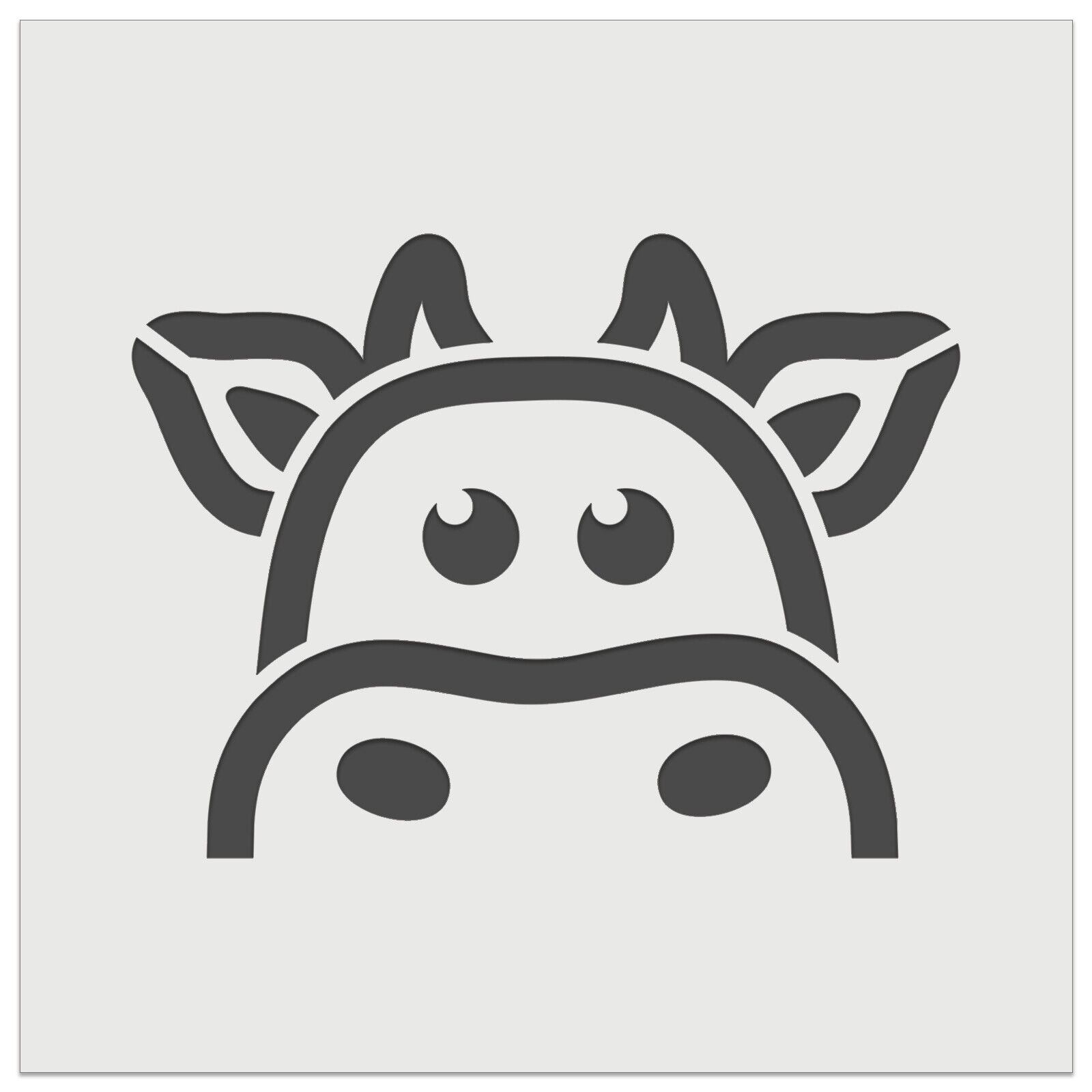 Peeking cow wall cookie diy craft reusable stencil