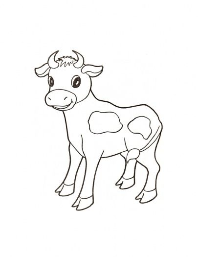 Baby cow coloring page supercoloring cow coloring pages farm animal coloring pages animal coloring pages