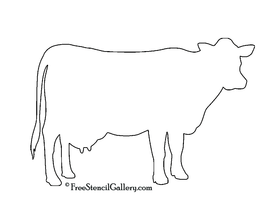 Cow silhouette stencil free stencil gallery
