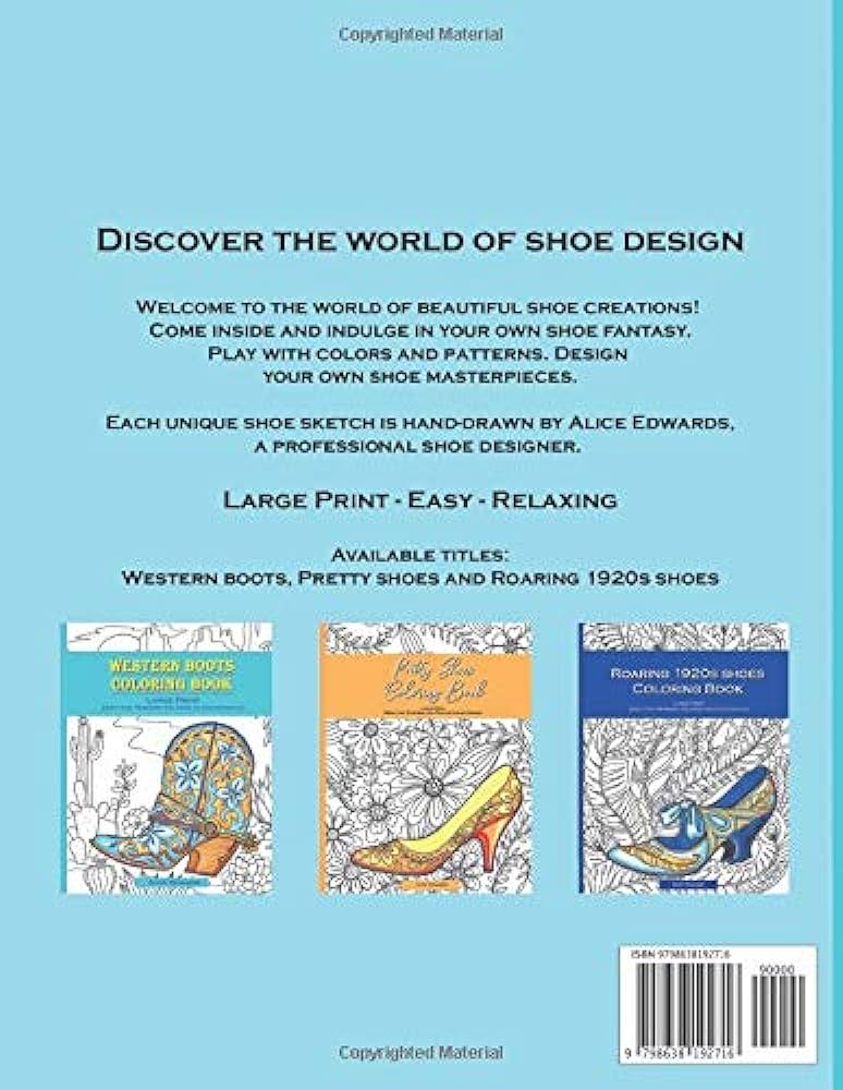 Western boots coloring book unique hand