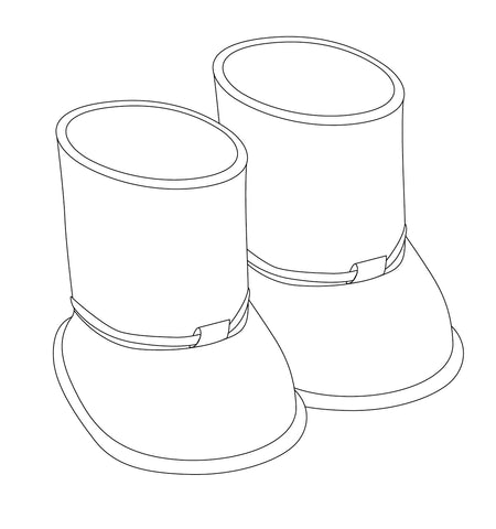 Tie back boots