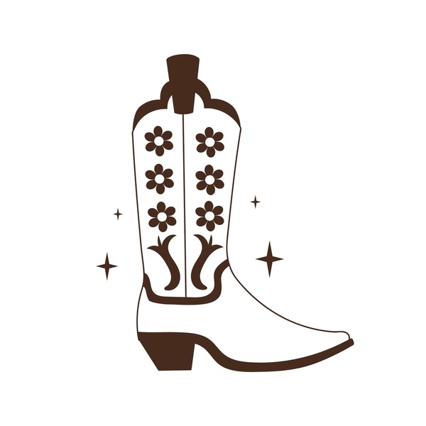 Thousand cowboy boot outline royalty