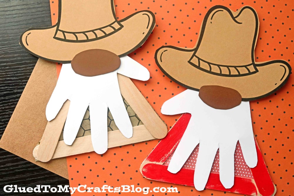 Popsicle stick cowboy craft