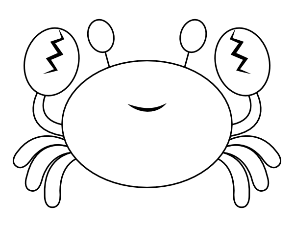 Printable crab coloring page