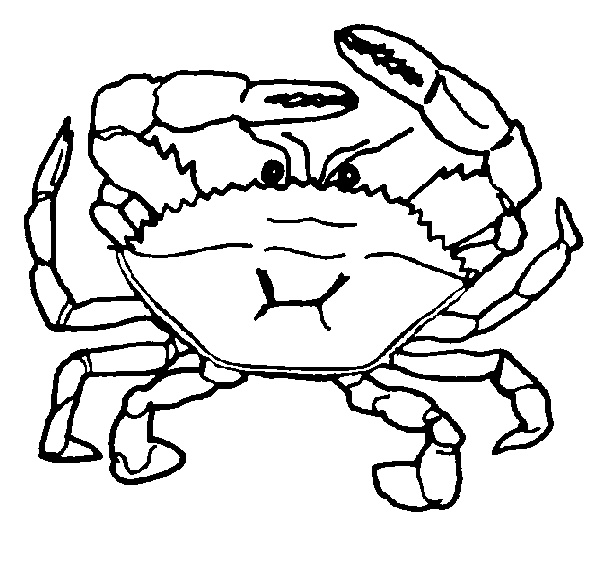 Free printable crab coloring page