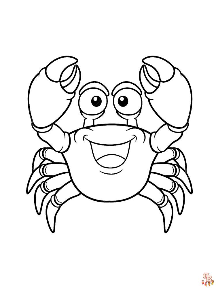 Crab coloring pages