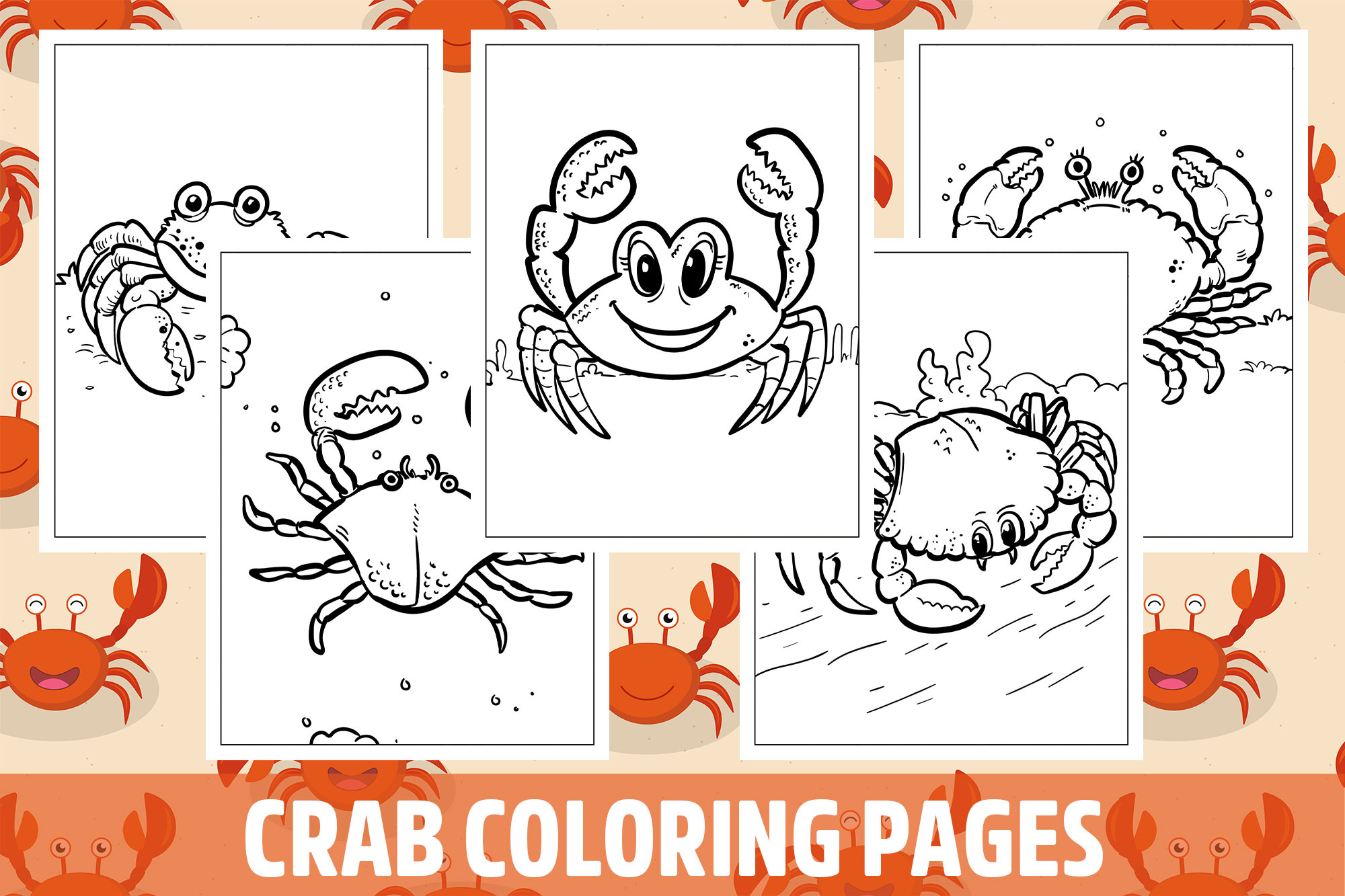 Crab coloring pages for kids girls boys teens birthday school activity made by teachers