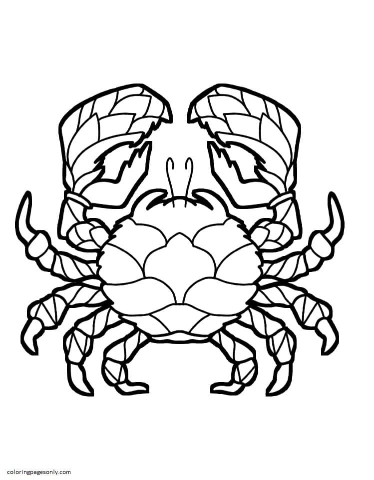 Crab coloring pages printable for free download