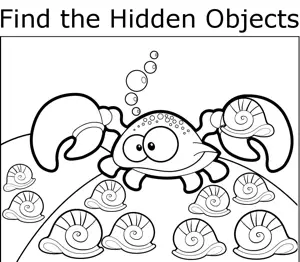 Crab coloring page