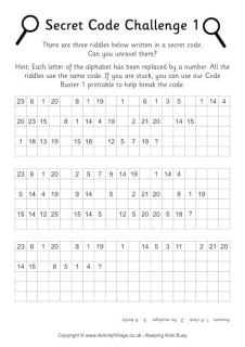 Secret de printables for kids