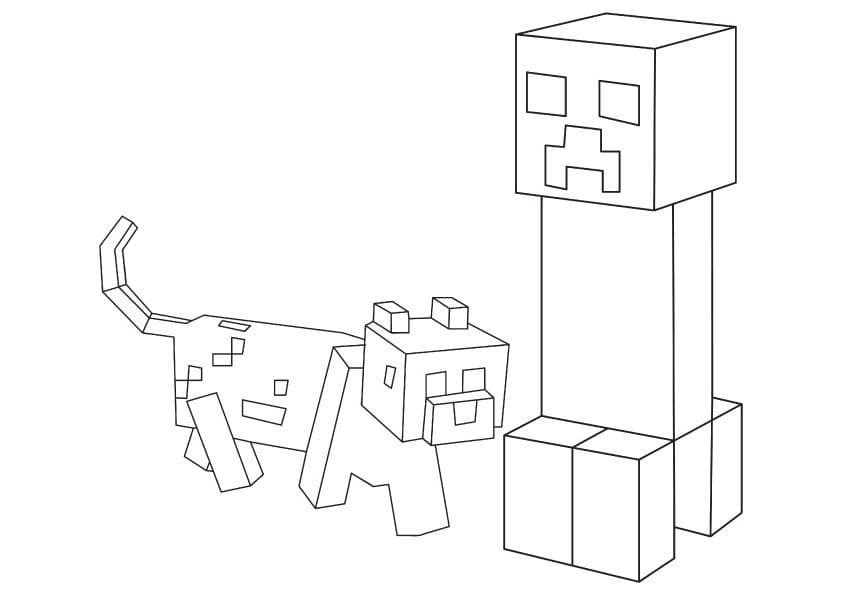 Creeper coloring pages