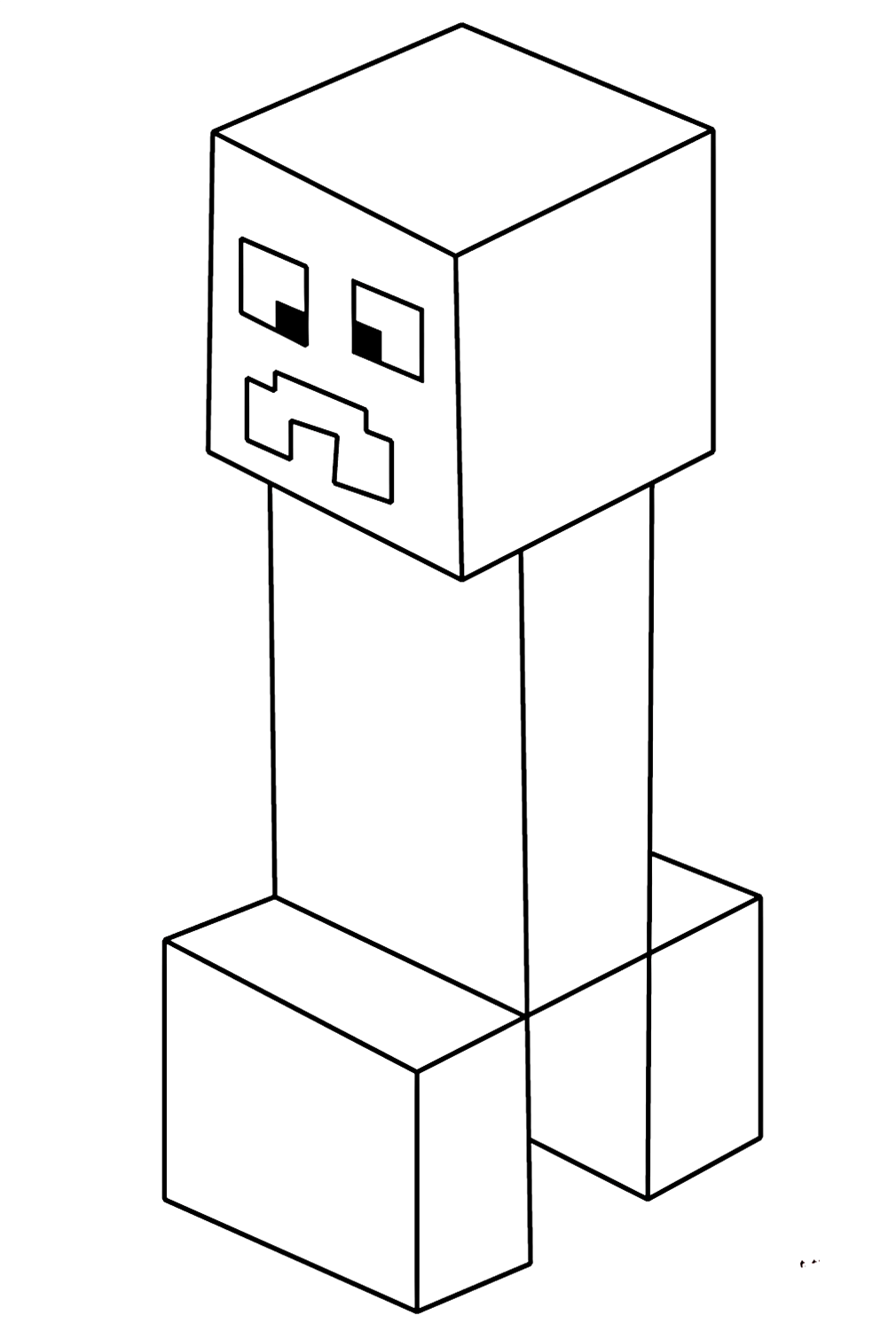Minecraft creeper coloring page