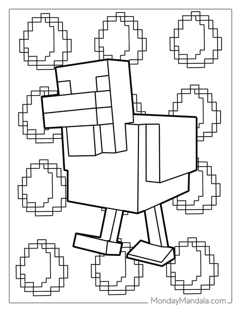 Minecraft coloring pages free pdf printables
