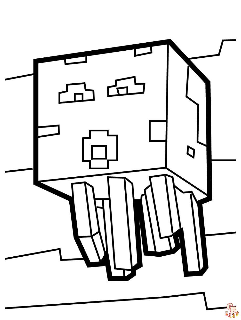 Minecraft coloring pages free printable for kids and adults