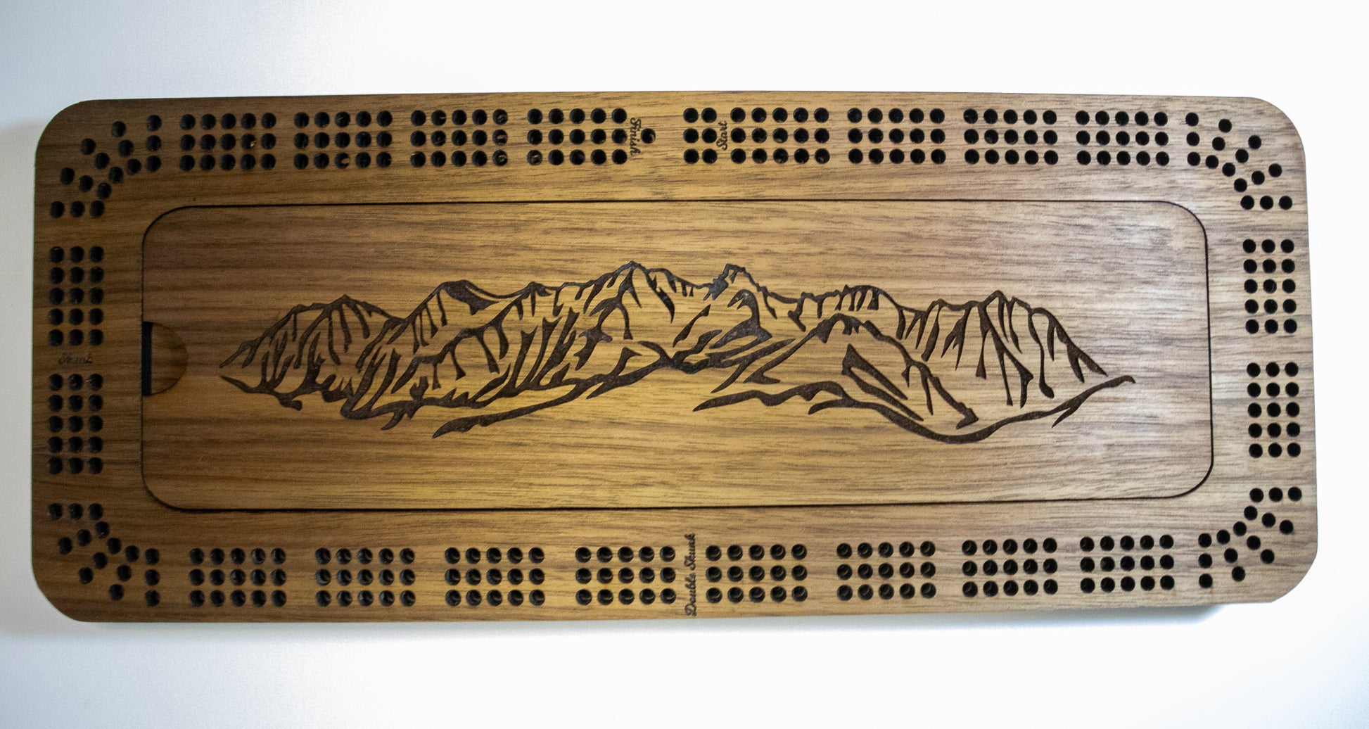 Mountain cribbage board â mad badger designs