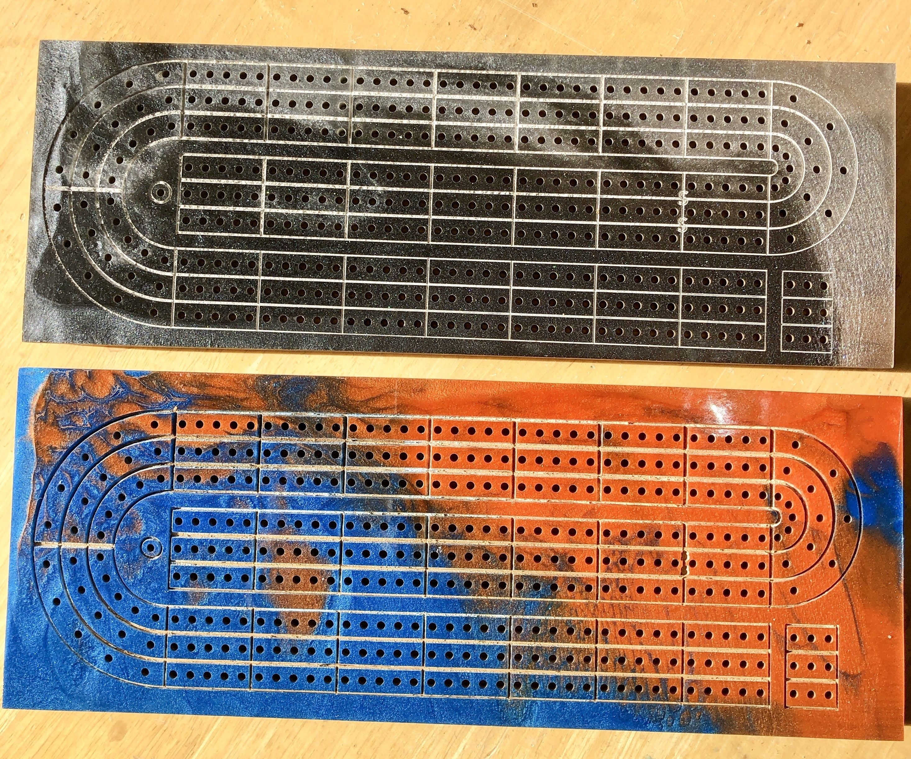 Cnc epoxy cribbage board steps with pictures
