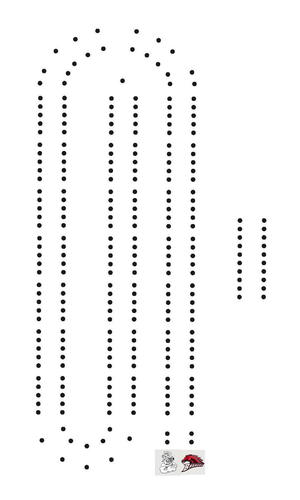 Printable cribbage board template free