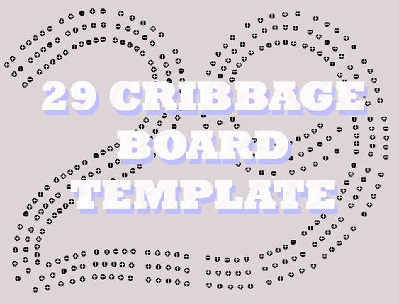 Cribbage board template printable download only