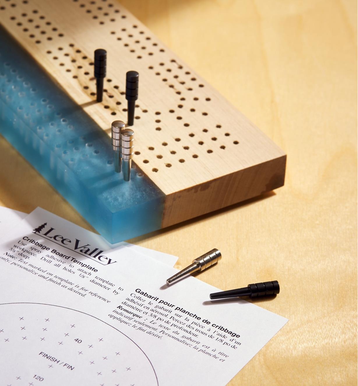 Cribbage board template