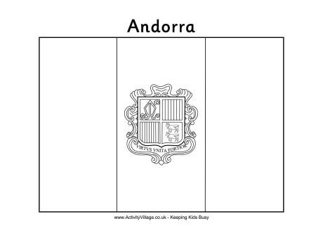 Andorra colouring flag color flag flag colors