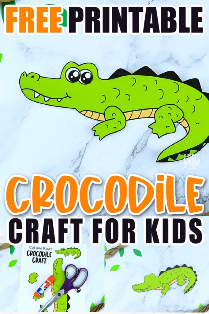 Free printable crocodile craft template â simple mom project