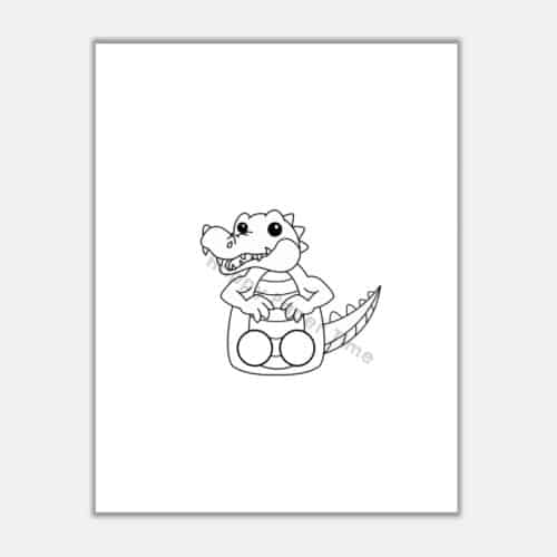 Crocodile finger puppet printable coloring