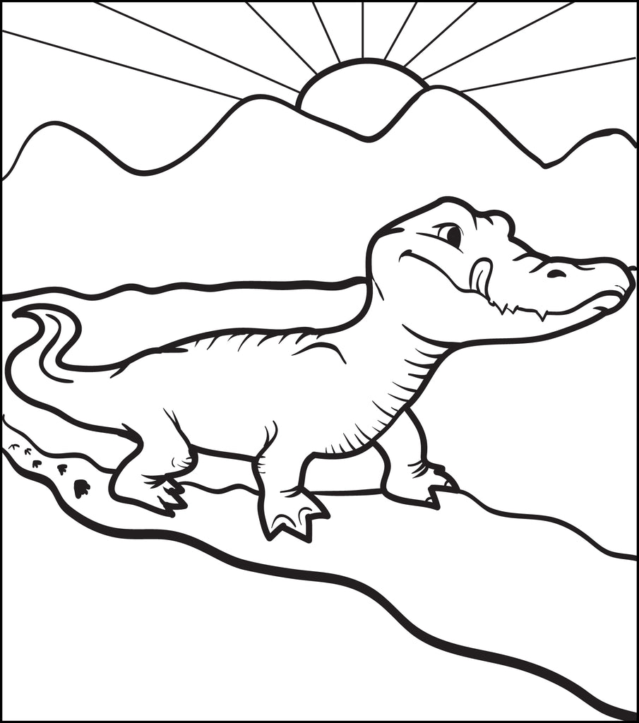 Printable alligator coloring page for kids â