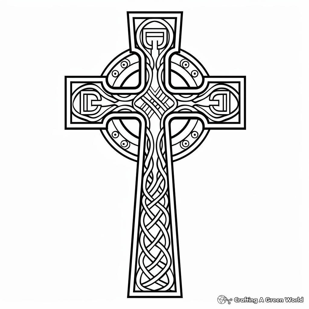 Cross coloring pages