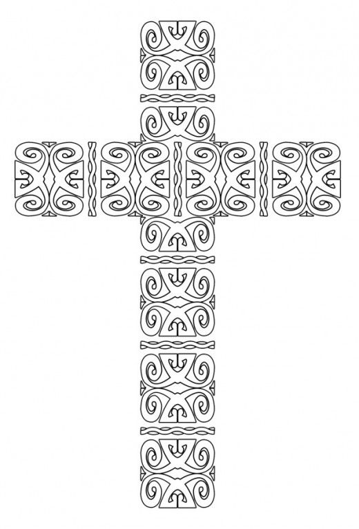 Free printable cross coloring pages cross coloring page mandala coloring pages detailed coloring pages