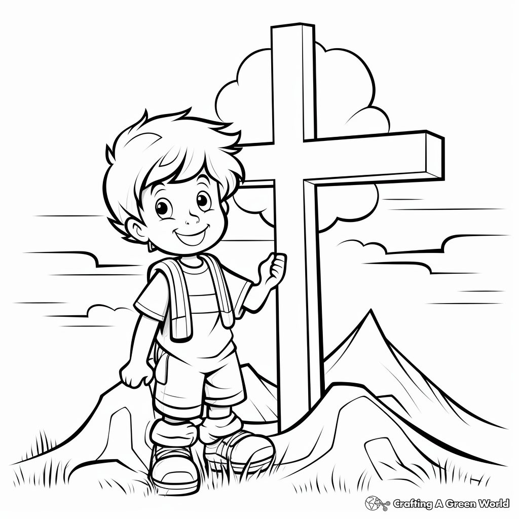 Cross coloring pages