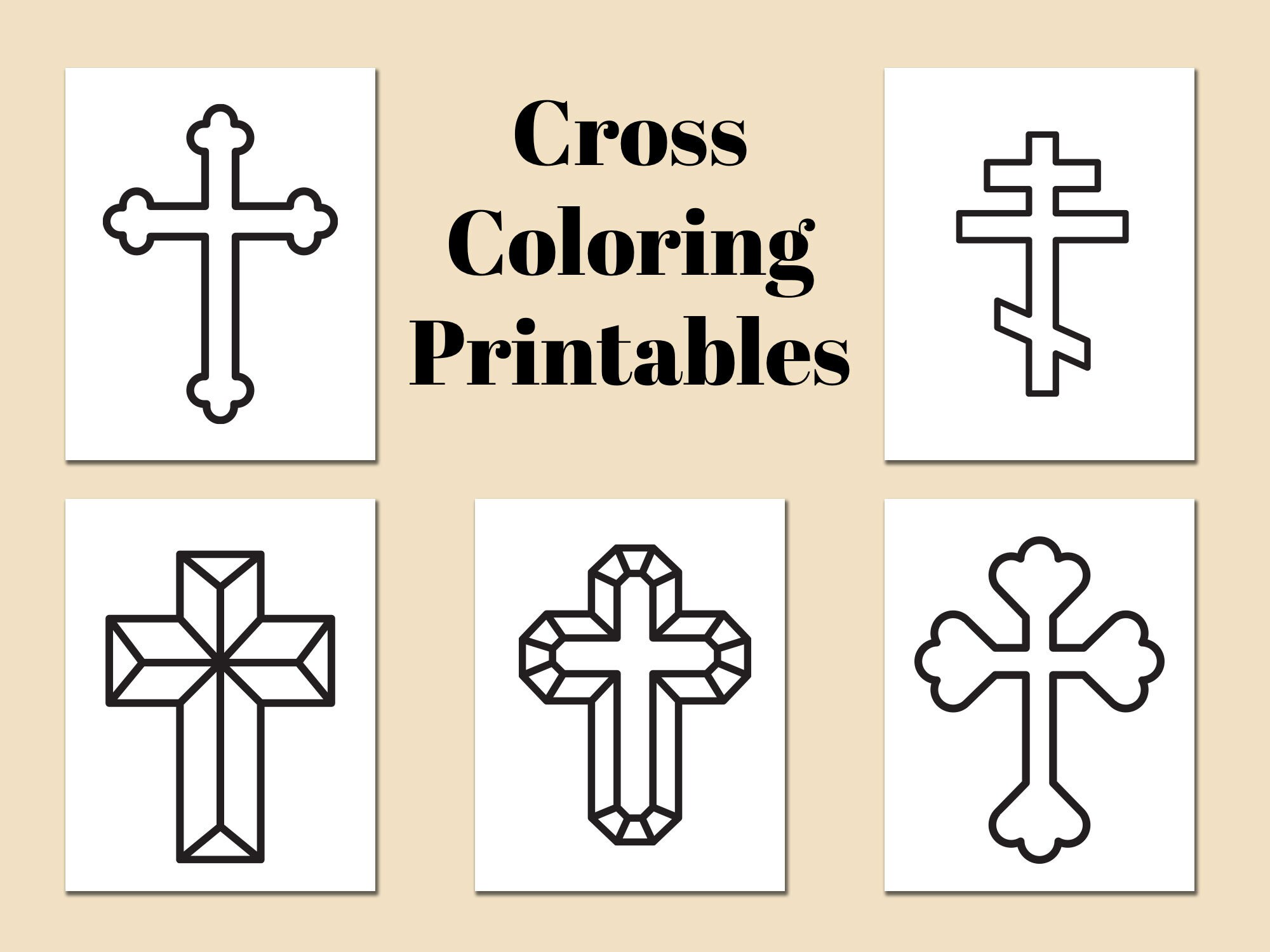 Cross coloring page