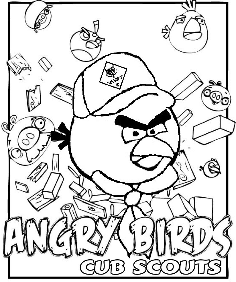 Akelas council cub scout leader training angry birds coloring page for cub scouts