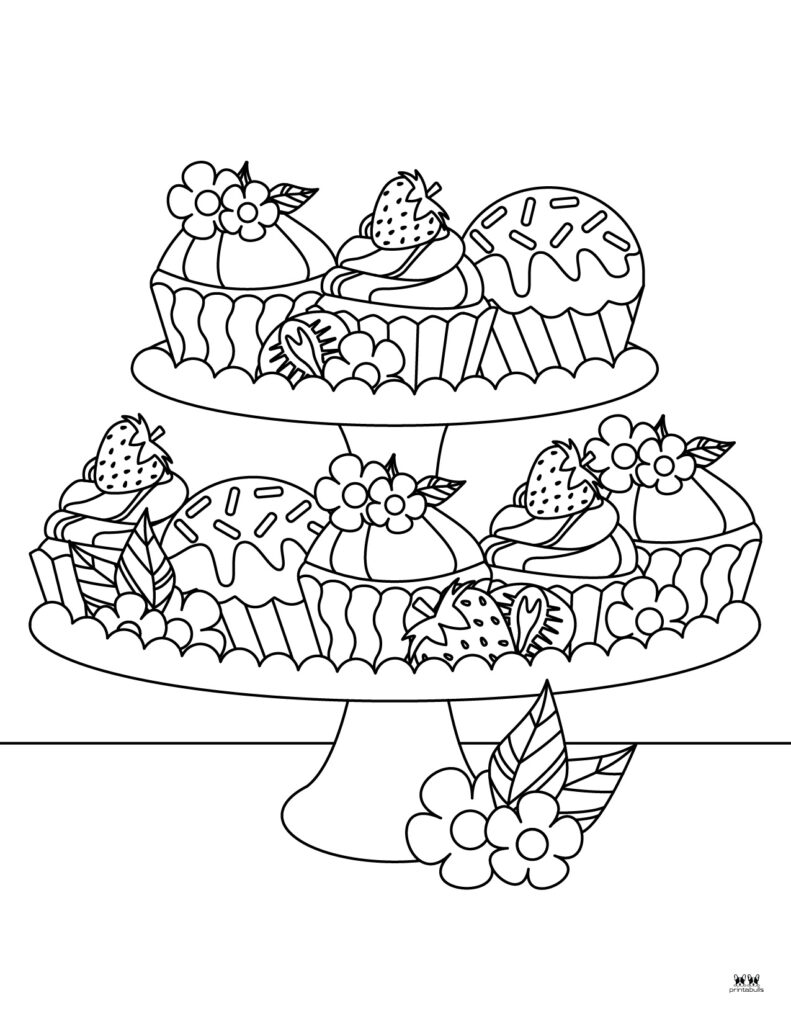 Cupcake coloring pages