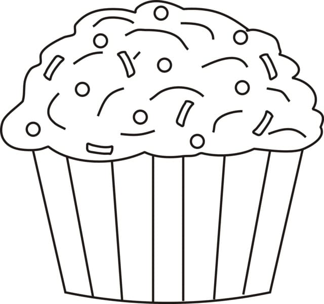 Cupcake coloring pages