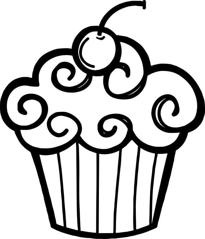 Printable cupcake coloring pages pdf