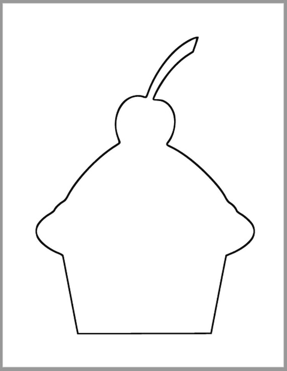 Inch cupcake template