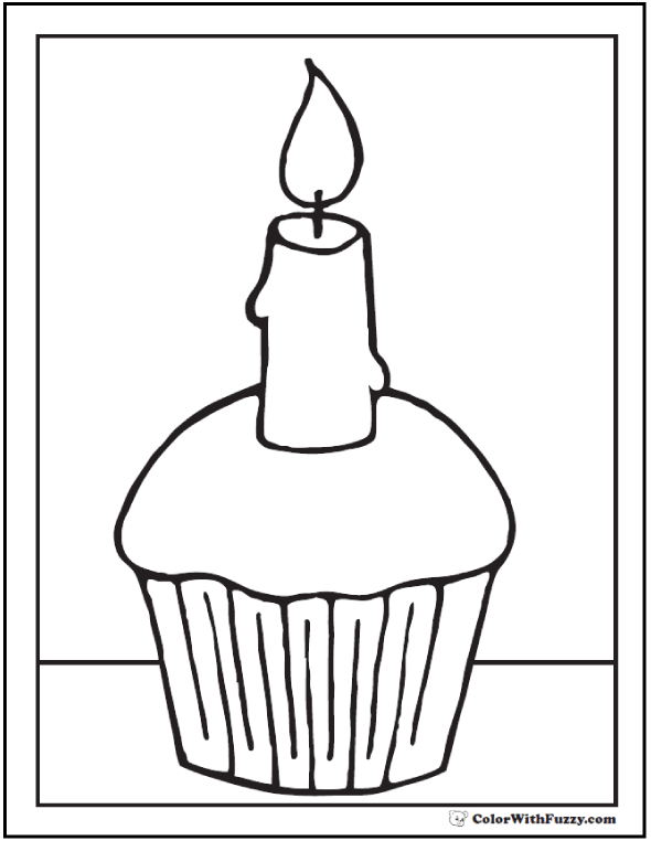 Cupcake coloring pages â free coloring pages pdf format for kids