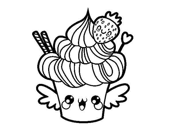 Printable cupcake coloring pages pdf
