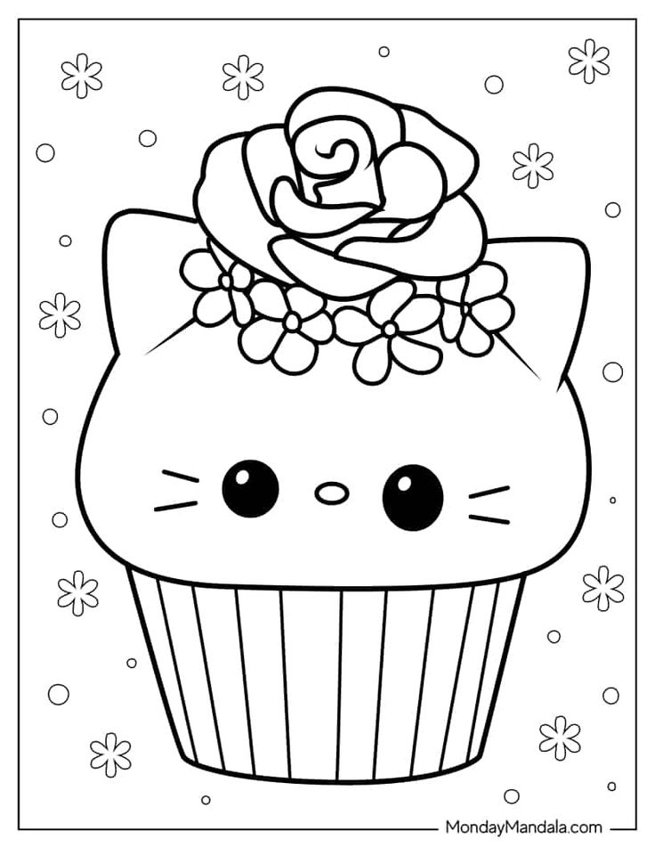 Cupcake coloring pages free pdf printables cupcake coloring pages coloring pages coloring pages for kids