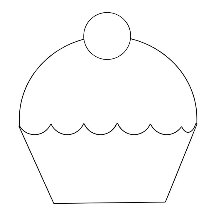 Cupcake templates cutouts templates printable free cupcake template cupcake coloring pages
