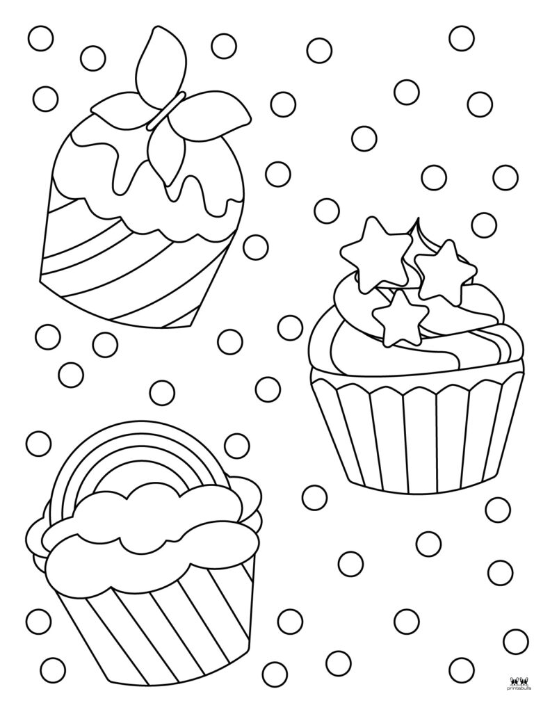 Cupcake coloring pages