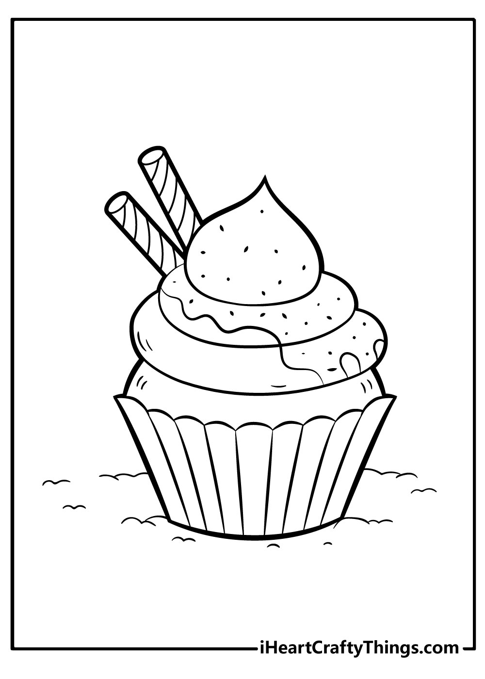 Cupcake coloring pages free printables