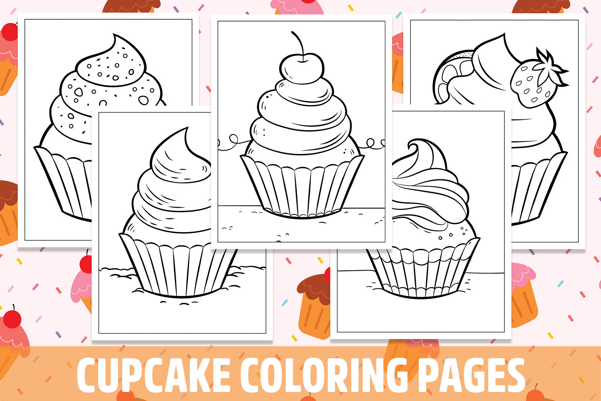 Cupcake coloring pages for kids girls boys teens birthday school activity made by teachers