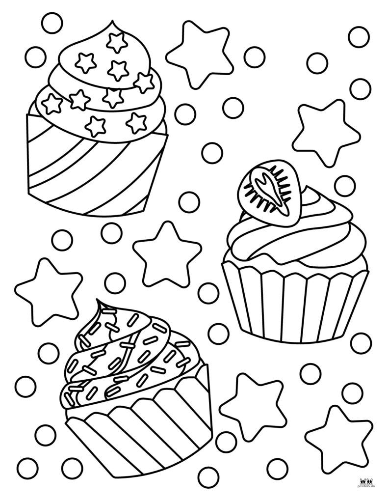 Cupcake coloring pages
