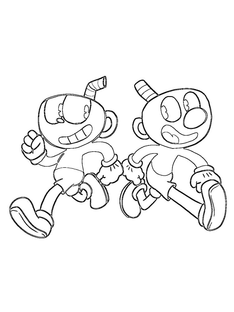 Cuphead coloring pages