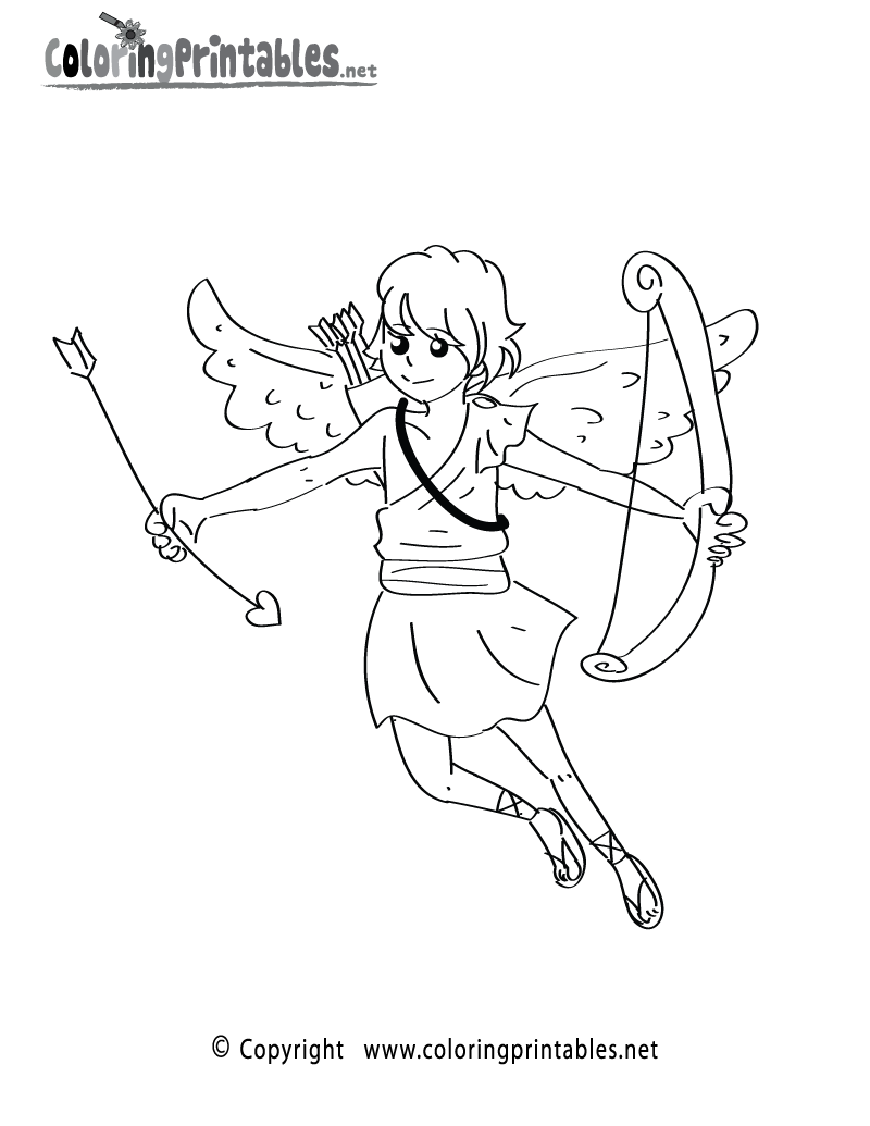 Cupid coloring page