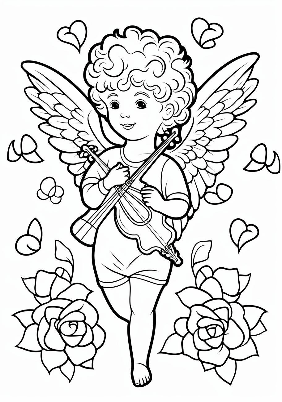 Messenger cupid and his notes bold design