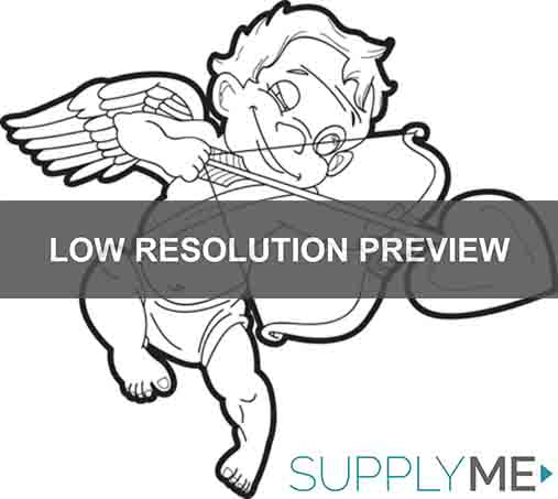 Printable cupid coloring page for kids â