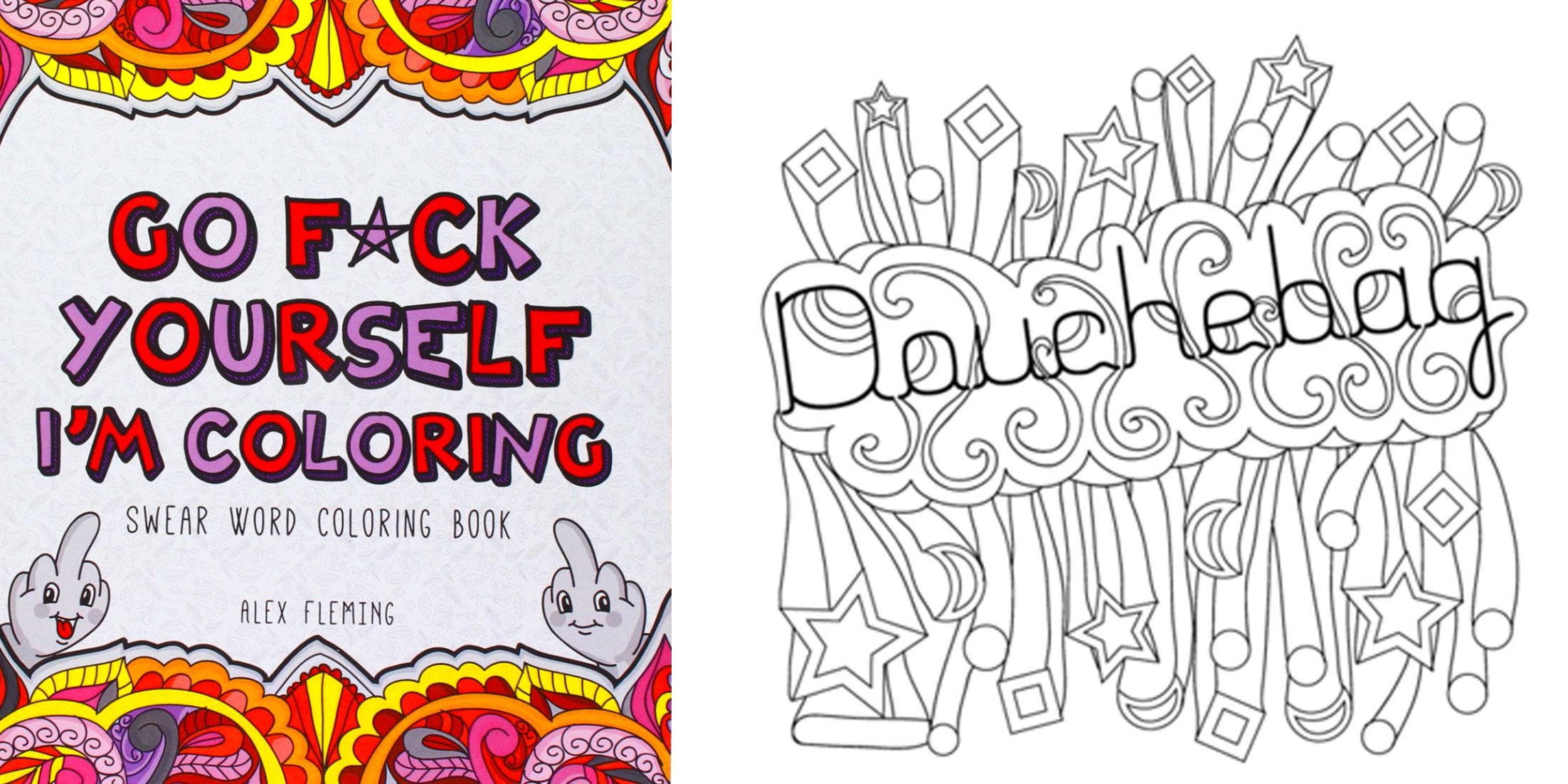 Swear word adult color book